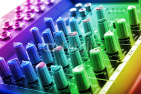 Fototapety analog dj mixing console
