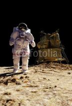 The astronaut  "Elements of this image furnished by NASA"