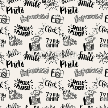 Fototapety Vector seamless pattern with retro cameras.