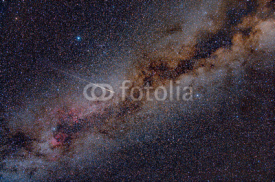 Naklejki Perseid Meteor Crossing the Milky Way