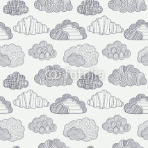 Naklejki Clouds seamless pattern