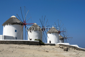 Naklejki Mykonos windmills