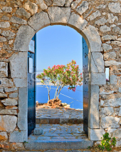 Brama w twierdzy Palamidi, Nafplio, Grecja