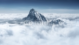 Naklejki Mountain in the clouds