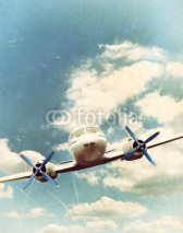 Fototapety Old aircraft, vintage background