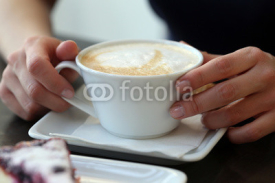 Restaurant. Coffee cup on the table