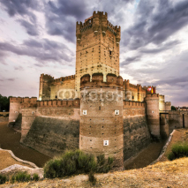 Naklejki Castillo de la Mota,famous old castle in Medina del Campo,Spain.