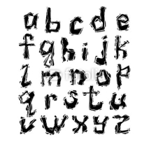 Naklejki letters of latin alphabet