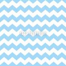 Naklejki Tile chevron vector pattern with pastel blue and white zig zag background