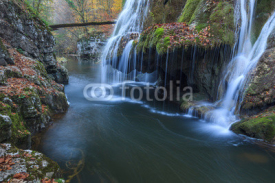 Bigar Cascade Falls in Beusnita Gorges National Park, Romania