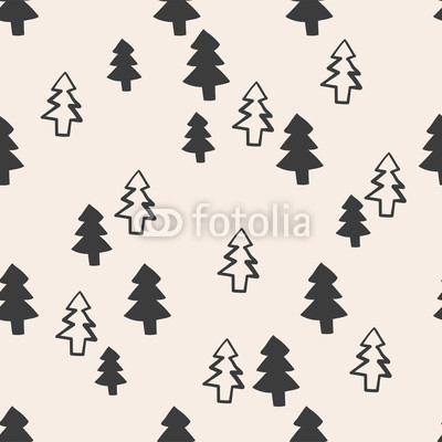 seamless christmas tree pattern
