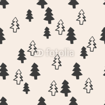 Fototapety seamless christmas tree pattern