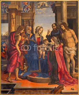 Bologna - Madonna and saints  by Filippino Lippi