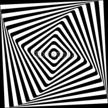 Obrazy i plakaty Abstract Square Spiral Black and White Pattern Background.