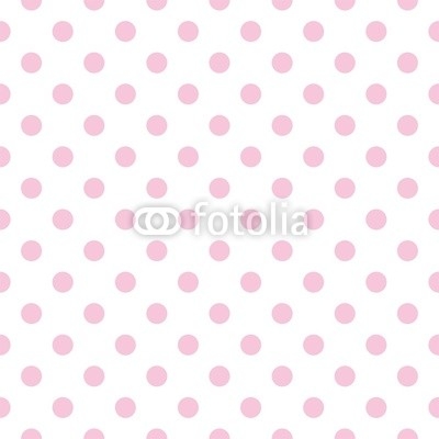 Seamless vector pattern pastel pink polka dots white background