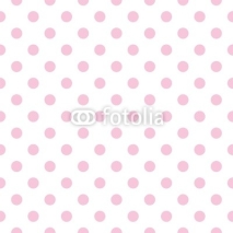 Naklejki Seamless vector pattern pastel pink polka dots white background