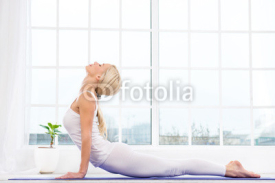 Yoga concept with young woman