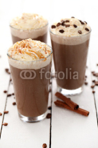 Naklejki Ice coffee with whipped cream