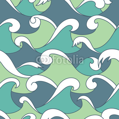 Sea seamless pattern