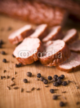 Fototapety sausage with black pepper and cumin