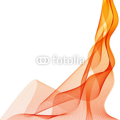 Abstract vector orange wave vertical background  lines