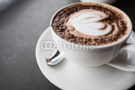 Naklejki Heart shape Latte art Coffee