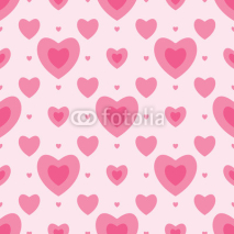 Seamless geometric pattern with hearts. Vector texture