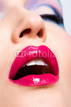 Naklejki Beautiful sexy red lips