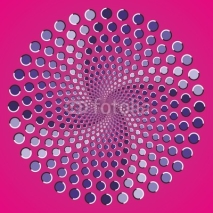 Obrazy i plakaty Optical illusion ellipse color points