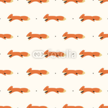 Fototapety seamless fox pattern