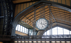 Fototapety railway station big clock