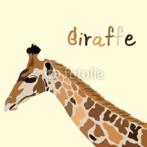 Fototapety giraffe head vector