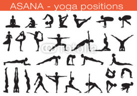 Naklejki yoga positions