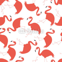 Fototapety seamless flamingo pattern