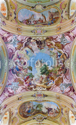 Ceiling fresco in Premonstratesian church in Jasov