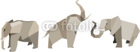 Fototapety Elefanten - Origami