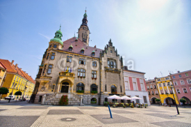 Naklejki Town square in Jawor, Poland