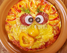 Naklejki Smiley Faced Pizza