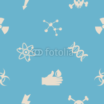 Naklejki Seamless background with science icons for your design