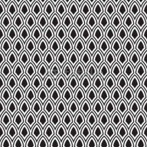 Obrazy i plakaty Abstract Seamless Black and White Art Deco Vector Pattern