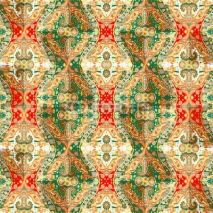 Naklejki Ethnic seamless pattern with colorful ornamental motifs.