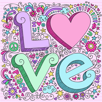 Valentine Love Heart Notebook Doodles
