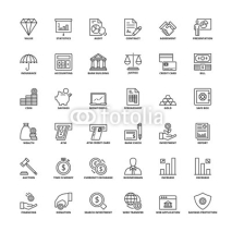 Outline icons. Finances
