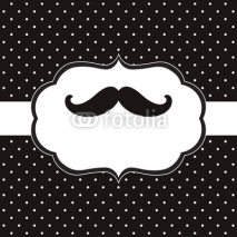 Fototapety Mustache Card Template