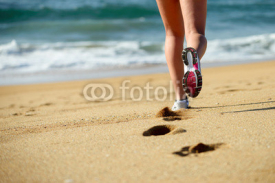 Naklejki Running on beach