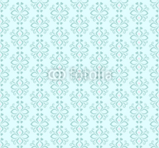 Naklejki Blue floral ornament. Seamless pattern. Vintage.  Luxury texture for wallpapers and backgrounds.  Vector illustration.