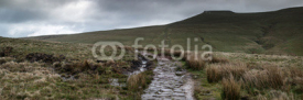 Panorama landscape of path leading towards Corn Du mountain in B