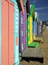 Fototapety Bathing boxes at Brighton Beach