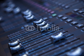 Naklejki Profesional studio equipment for sound mixing .