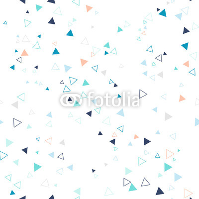 Seamless original pattern of geometric shapes on a white background.